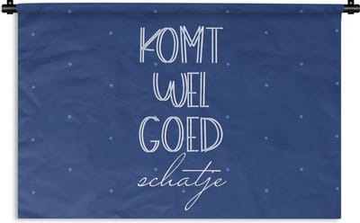 Wandkleed - Wanddoek - Get well soon - Spreuken - Liefde - 180x120 cm - Wandtapijt