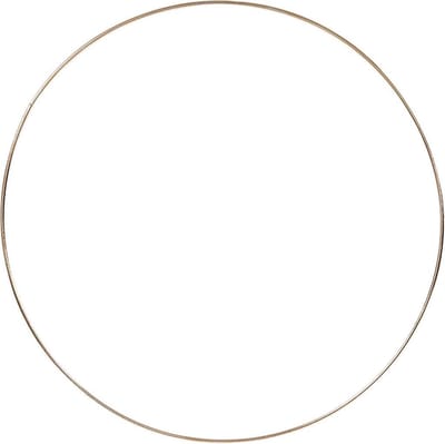 Metalen ring, d: 30 cm, dikte 3 mm, goud, 1stuk