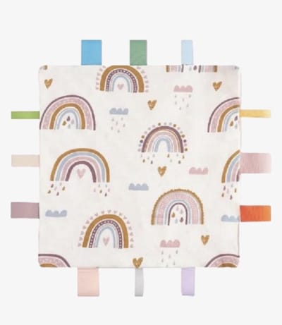 Knuffeldoek regenboogjes - baby - peuter - dreumes - kind - slapen - moe - kinderwagen