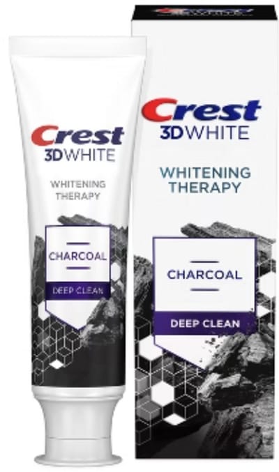 Crest 3D White Whitening Therapy Charcoal Tandpasta - Dieptereinigend, Verwijdert Vlekken, Wittere Tanden, Langdurige Frisse Adem, Verfrissende Mint, 1 STUK