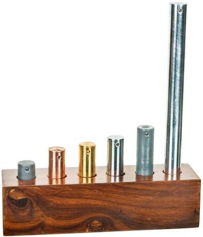 Massacilinders Set - Metalen Cillinders - Dichtheid Experimenten - Zes Verschillende Metalen - 100 gram - Metaal