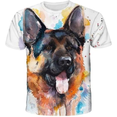 T-shirt Homme Drôle pour Animal de Compagnie T-shirt Écureuil Impression 3D T-shirt Graphique Animal Jolis Hauts à Motifs Haut Ample Surdimensionné 6XL black