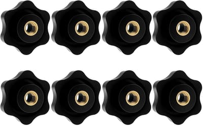 M6 ster gripmoeren 32mm - messing vrouwelijke schroefdraad - knurled moeren - perfect voor meubels - ShopVlot