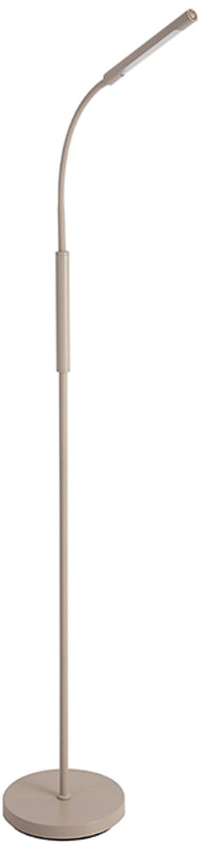 Searchlight Moderne LED Vloerlamp Erasmus 1 Lichtpunt Rond Beige/Zand Metaal Woonkamer Dimbaar