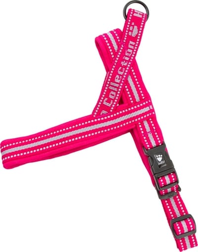 Hurtta Padded Hondentuigje / Harnas - Nylon - Zachte voering - Cherry - Borstomtrek: 100 - 120 cm (GELIEVE ALVORENS BESTELLEN OPMETEN)