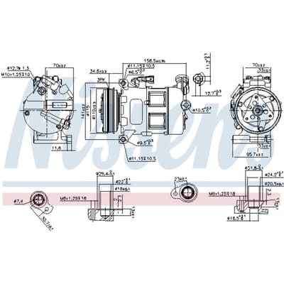 Compressor airconditioning NISSENS 890062