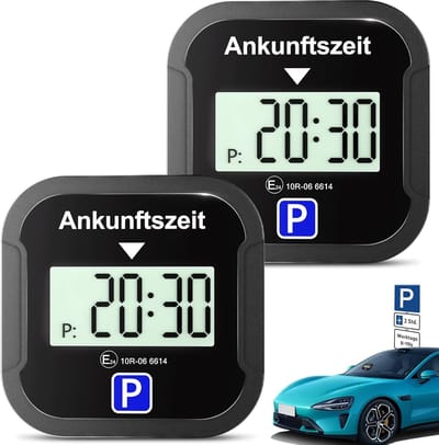 Warmfay Elektronische parkeerschijf 2 Pack met goedkeuring van KBA