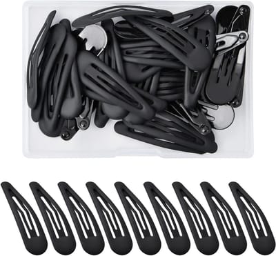 30 Stuks Haarspeldjes van 5 cm voor Meisjes - Metalen Haarclips voor Kinderen in Zwart, Perfect voor Haarstyling en Accessoires