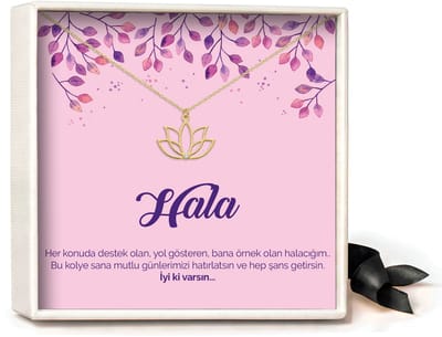 Pera Jewelry - 925 sterling zilveren Lotus ketting - Lotus Kolye – Hala - Collier - Ketting Dames - Ketting met Hanger