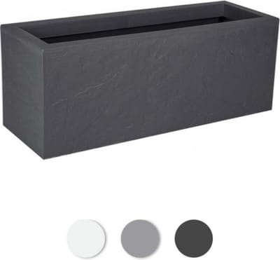 EDA Plantenbak - Bloembak - 57L - 79,5 x 29,5 x 29,5 cm - Antraciet