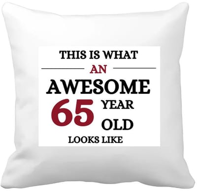 Akyol - an awesome 65 year Kussen hoes - Hoera 65 jaar - 65 geworden - verjaardagscadeau - cadeau voor opa - 40 bij 40 cm