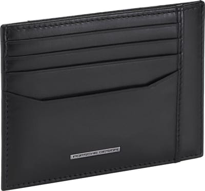 PORSCHE DESIGN Leren Kaarthoes Classic Cardholder 4 Black Zwart