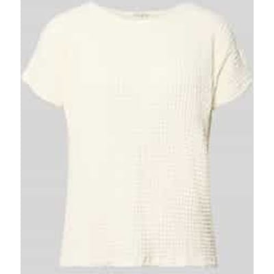s.Oliver - female - T-shirt van getextureerde jersey met afgezakte schouders