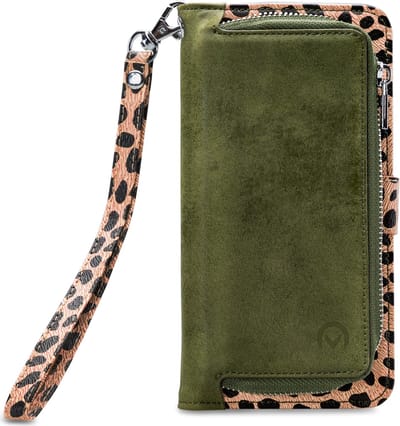 iPhone 13 Pro Max Bookcase hoesje - Mobilize - Luipaard Groen - Kunstleer