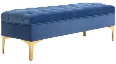 Zitbank en bedbank van fluweel met verhoogde poten - Perfect voor slaapkamer en woonkamer