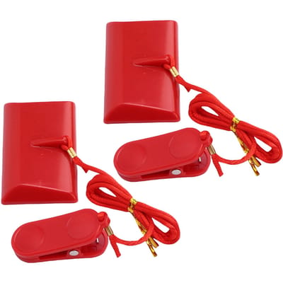 2 Pièces Interrupteur de Sécurité Magnétique pour Tapis de Course Convient pour 9600 GTS7 M8 M9 Tapis de Course Aimant d'Arrêt d'Urgence 68x41mm red