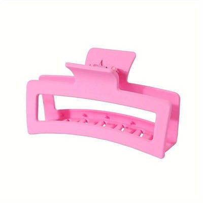 Mode 13CM Oversize Carré Uni Dépoli Pince Requin Cheveux Coiffure Accessoires Cheveux Convient Pour Femmes Filles Cheveux Épais rouge rose