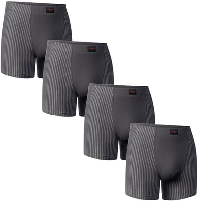 Gentlemen - 4 heren boxershorts 703001 - krijtstreep - grijs - maat L