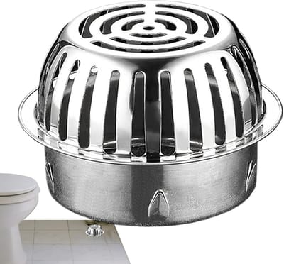Vloerafvoerrooster - Badkamer putje - Schoon afvoeren - Roestvrij staal - 110 mm - Zilverkleurig