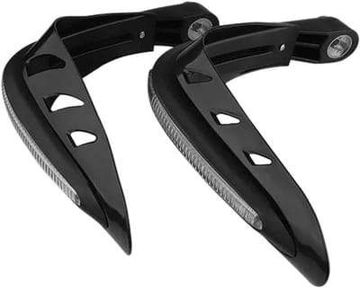 Handkappen Motorfiets - Stuurkappen Set - Bescherming Rijden - Geïntegreerde LED - Universele Maat - Zwart