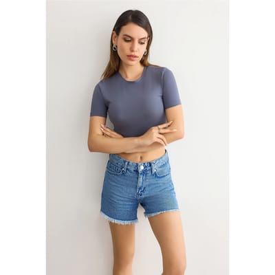 Crew Neck Basis Crop Top