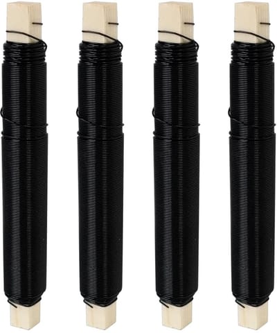 Set van 4 rollen knutseldraad, wikkeldraad, draad om te knutselen, dikte 0,7 mm, elk 30 m, voor plantendraad, adventskrans, tuin en huis