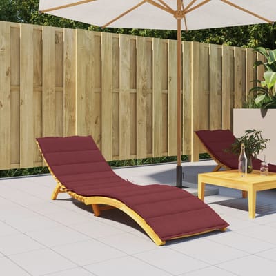 vidaXL - Ligbedkussen - 200x70x4 - cm - stof - gemêleerd - wijnrood