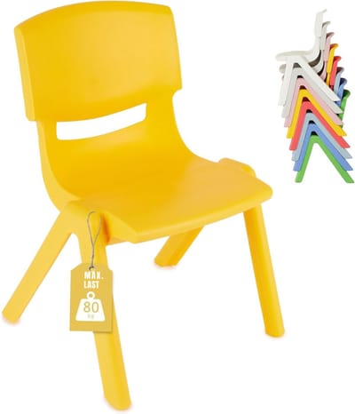 Core® Peuterstoel - Kinderstoel - Peuter Stoel - tot 80 kg - Geel - 34cm x 36cm x 51cm
