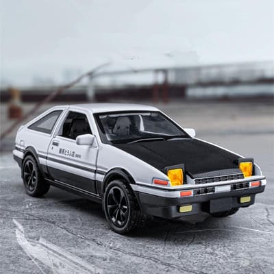 1:36 Filmauto Initial D Ae86 Legering Sportwagen Model Diecast & Speelgoed Voertuigen Metalen Racewagen Model Geluid En Licht Speelgoed Cadeau voor Kinderen gray