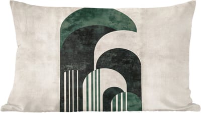 Sierkussens - Kussentjes Woonkamer - 60x40 cm - Bogen - Donkergroen - Lijnen