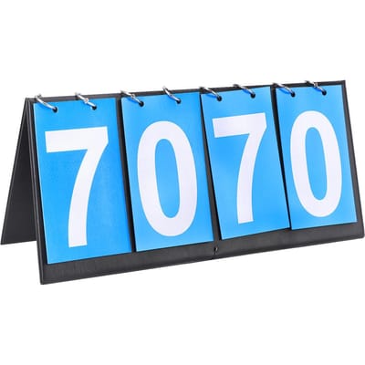 4?Cijferig scorebord voor sportwedstrijden, scorebord voor tafeltennis, basketbal en badminton, blauw