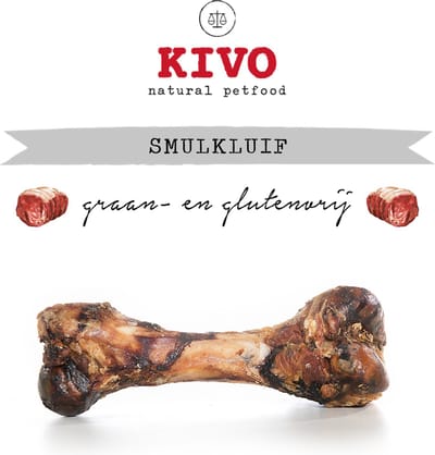 Kivo Petfood Hondenbot Smulkluif 3 stuks - Graanvrij en Glutenvrij