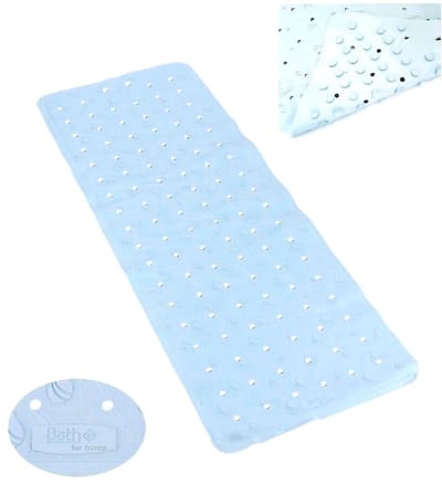 Gerimport Badmat 36X97 Cm Natuurrubber Blauw