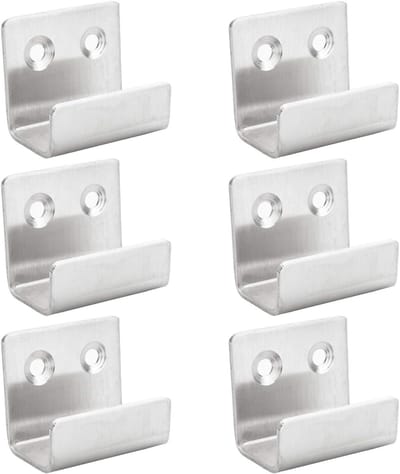 Famanu – Heavy Duty Haken Roestvrij Staal Keramische Tegel Wandhaken Display Haak Met Schroeven Voor Thuis Keuken Badkamer 6 Pack