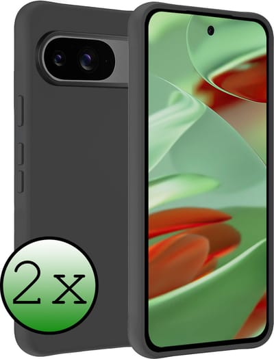 Hoesje 2 Stuks - Geschikt voor Google Pixel 9 - Sterk & Shockproof - Case Siliconen - Back Cover - Telefoon Hoes - Zwart