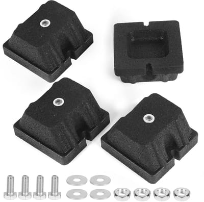 Dailygoods- Trillingsdemper 4 Stuks - Dempingssokkel 120 x 120 x 65 mm - Antislip Basis - Belastbaar tot 120 kg - Voor Airconditioning/Warmtepomp - Vermindert Trillingen/Ruis - Dempers