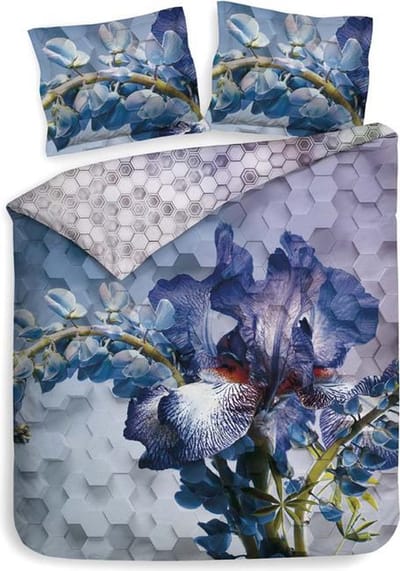 Heckett & Lane Kaz Dekbedovertrek - Eenpersoons - 140x200/220 cm - Royal Purple