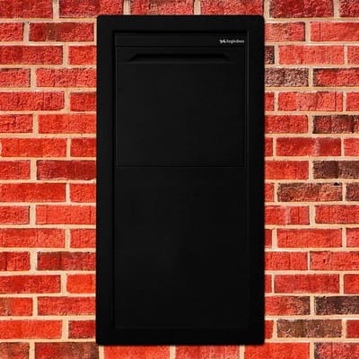 Logixbox - Pakketbrievenbus - Frontbox - Inbouw - Achteruitname Uni-Stardust Black