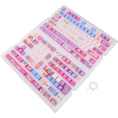 Capuchons de touches décoratifs en PBT à 158 touches, profil MDA, par sublimation thermique, pour clavier mécanique white