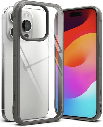 Ringke Fusion Bold Hoesje Geschikt voor Apple iPhone 15 Pro Back Cover Grijs