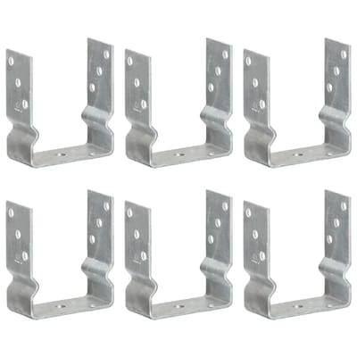 vidaXL - Grondankers - 6 - st - 12x6x15 - cm - gegalvaniseerd - staal - zilverkleurig