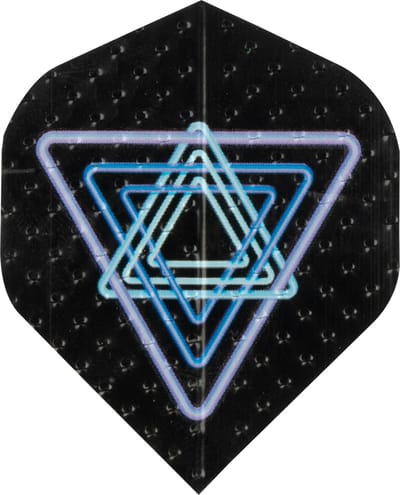Faver Dart Flights - 3 stuks - PVC - Zwart/Wit met Print