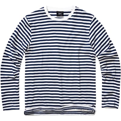 Brandit Shirt met lange mouwen - Lange Mouwen Top - S tot XXL - voor Mannen - navy-wit