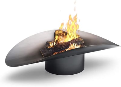 Ellipse Vuurschaal - Functionele Open Haard en Grill voor Terras en Tuin met Cortenstaal Afwerking