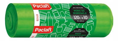 Paclan Serie - Vuilniszakken - 120l - Groene Kleur - Voor Glas