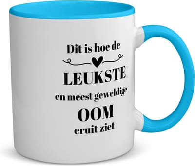 Akyol - dit is hoe de leukste en meest geweldige oom eruit ziet koffiemok - theemok - blauw - Oom - meest leukste oom - verjaardag - cadeautje voor oom - oom artikelen - kado - geschenk - 350 ML inhoud