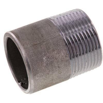 R 1 1/4'' Buitendraad x 42.4mm Stalen Pijpnippel met Las uiteinde 50 Bar DIN 2982 - 50mm [2 Stuks]