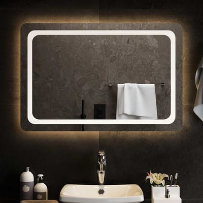 vidaXL - Badkamerspiegel - LED - 90x60 - cm