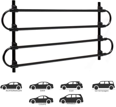 SVN® Hondenrek auto - Autorek Hond - Auto Afscheiding – Zwart - 83cm x 5cm x 40cm