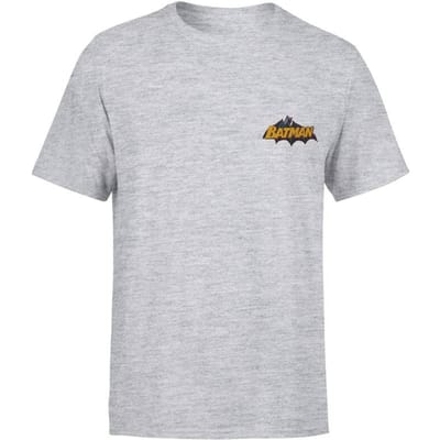 DC Batman Embroidered Unisex T-Shirt - Grey - S